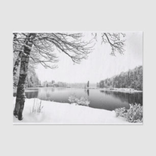 winter scenery tissue paper