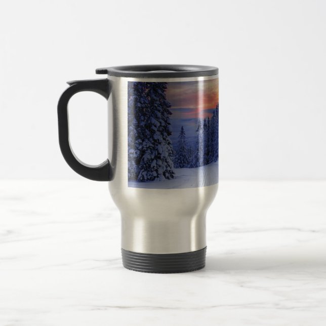 Winter scenery travel mug (Left)