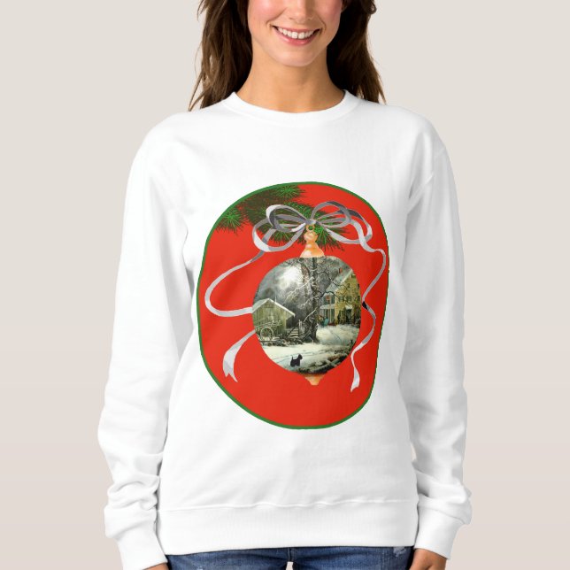 Winter Scottish Terrier Ornament Sweatshirt (Front)