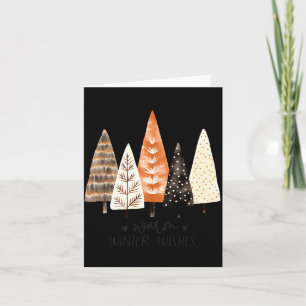 Winter Season Simple Ne Trees Card