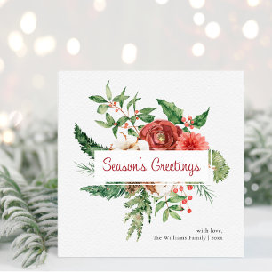 Winter Season's Greetings Holiday Christmas Card