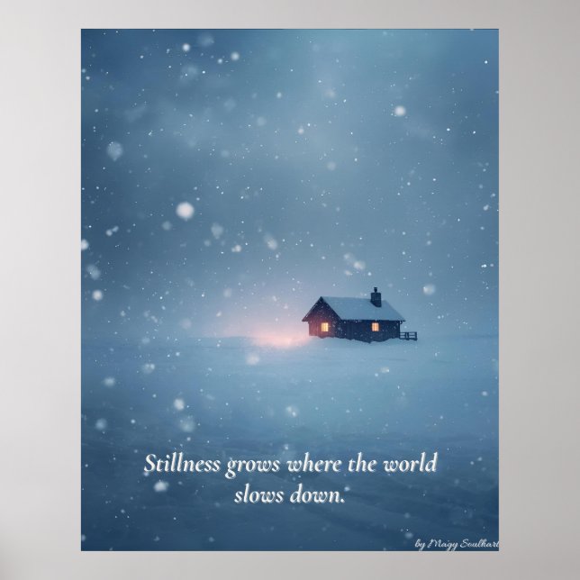 Winter Serenity Art Print – “Soft Light in Quiet S (Front)