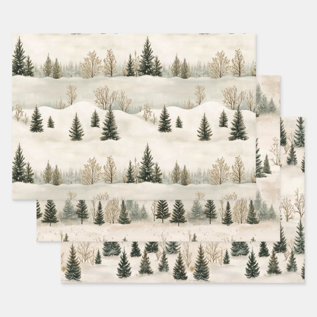 Winter Serenity Wrapping Paper Sheet (Set)