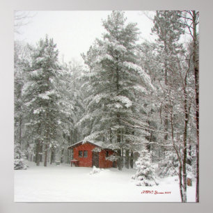 Winter Shed Snow Storm - Customised Poster