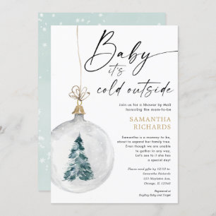 Winter Shower by Mail gender neutral baby shower Invitation