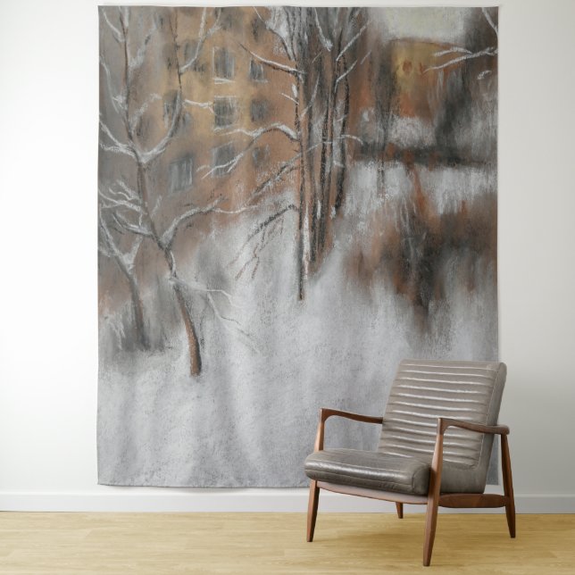 Winter Silence by the Window Tapestry (In Situ)