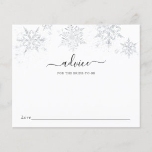 Winter Silver Snowflake Advice for the Bride-to-Be