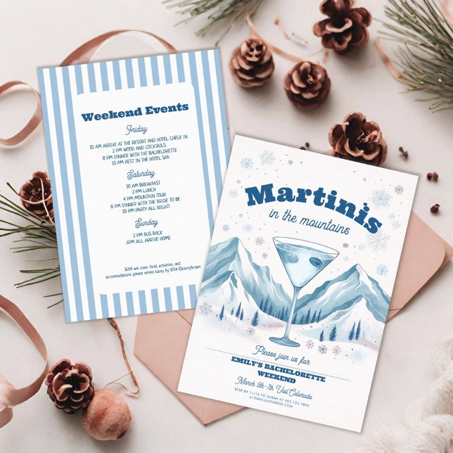 Winter ski bachelorette party weekend invitation (Creator Uploaded)