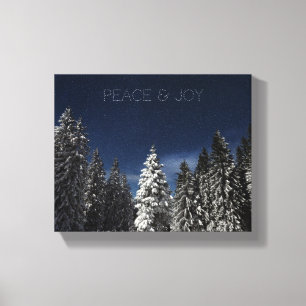 Winter Sky custom text canvas print