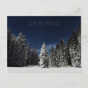 Winter Sky custom text postcard