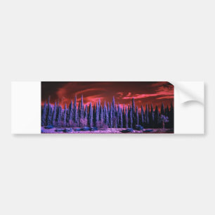 winter sky purple bumper sticker