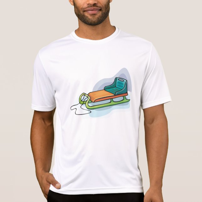 Winter Sled Fun Snow Sledge T-Shirt (Front)