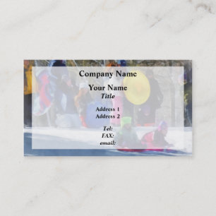 Winter - Sledding in the Park Business Card