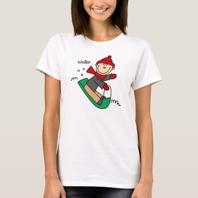 Winter Sledding T-shirt (Front)
