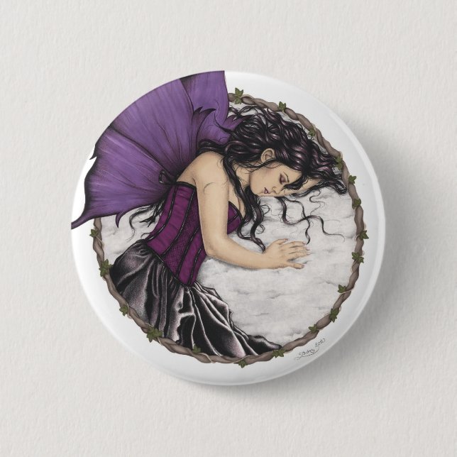Winter Sleep Fairy Button (Front)