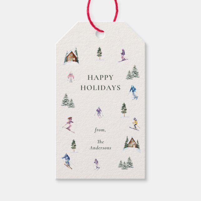 WINTER SLOPES  GIFT TAGS (Front)