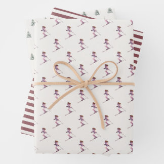 WINTER SLOPES Holiday Wrapping Paper Sheet