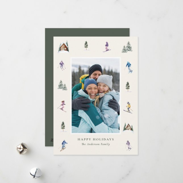WINTER SLOPES Photo  Holiday Card (Front/Back In Situ)