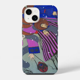 WINTER SNOW  ART DECO FASHION MONOGRAM iPhone 14 CASE