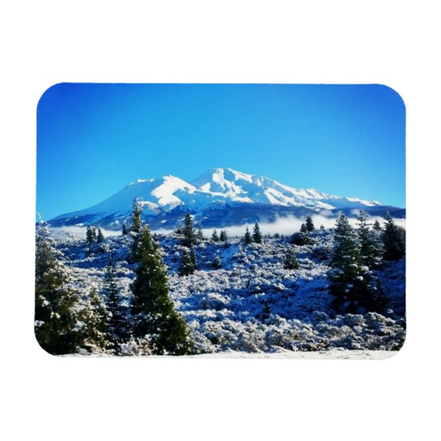 Winter Snow at Mount Shasta, CA Magnet (Horizontal)