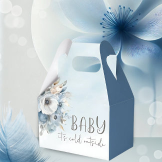 Winter Snow Baby It's Cold Outside Baby Shower Favour Box