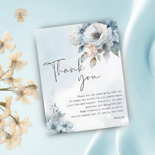 Winter Snow Baby It's Cold Outside Baby Shower Thank You Card