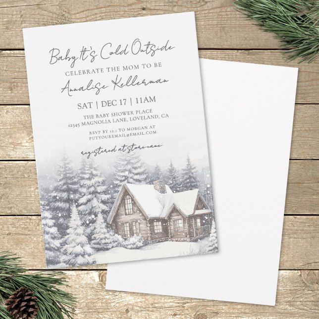 Winter Snow Baby Shower Invitation (Winter Snow Baby Shower Invitation)