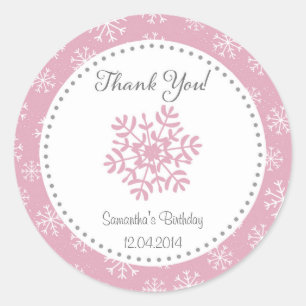 Winter Snow Birthday Sticker