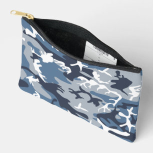 Winter Snow Blue Camouflage, Military, Army Accessory Pouch