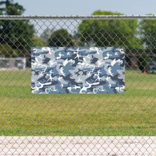Winter Snow Blue Camouflage, Military, Army Banner