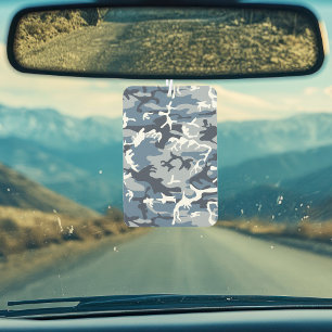 Winter Snow Blue Camouflage, Military, Army Car Air Freshener