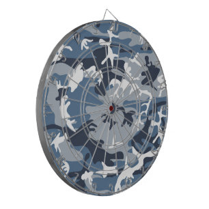 Winter Snow Blue Camouflage, Military, Army Dartboard