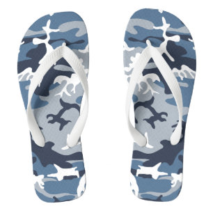 Winter Snow Blue Camouflage, Military, Army Jandals