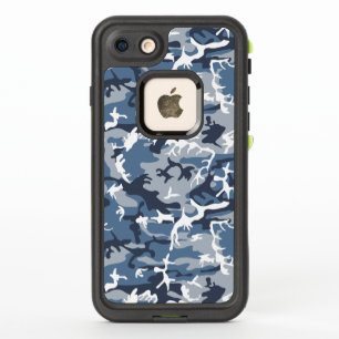 Winter Snow Blue Camouflage, Military, Army