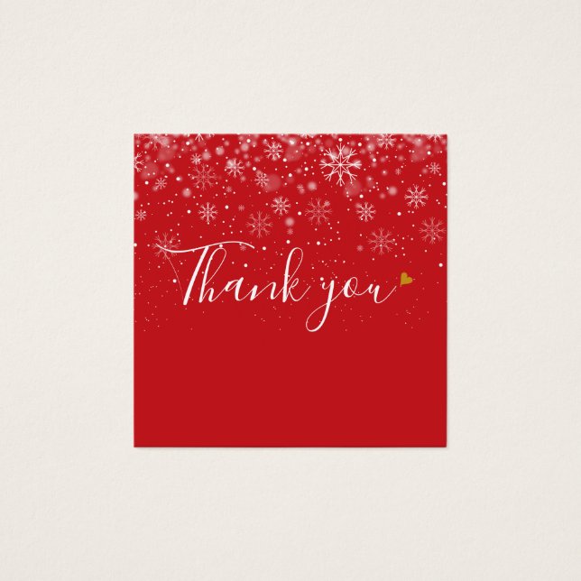 Winter Snow Business Gift Certificate Thank You (Front)