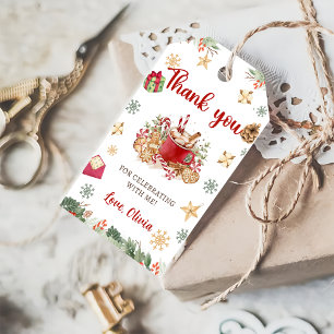 Winter Snow Christmas Cookies  Birthday Favor Gift Tags