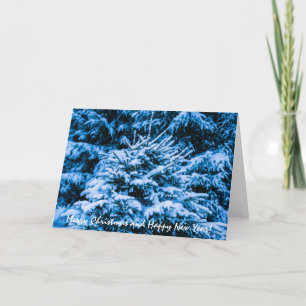 Winter Snow Christmas Tree Holiday Card