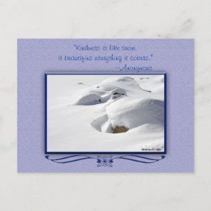 Winter Snow Drifts Over Rocks Photo Custom Postcard