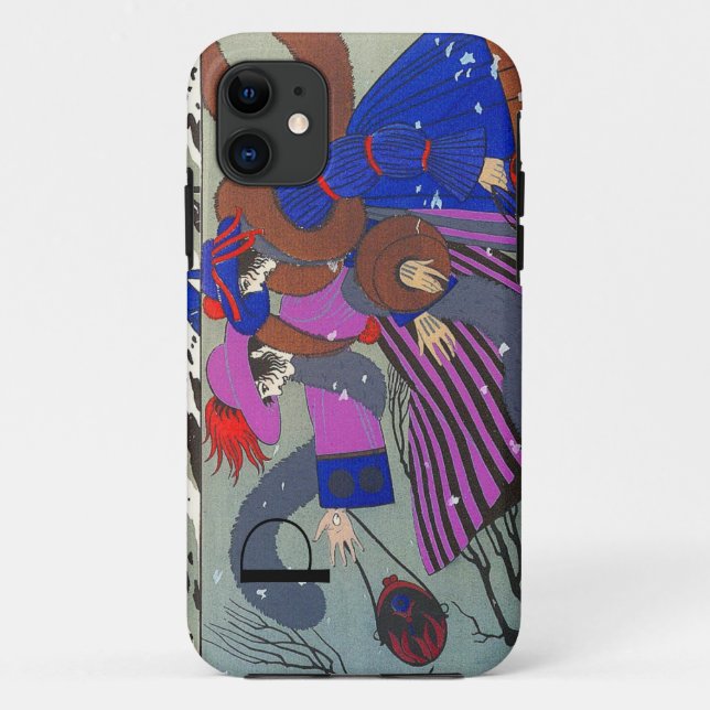 WINTER SNOW FASHION MONOGRAM Case-Mate iPhone CASE (Back)