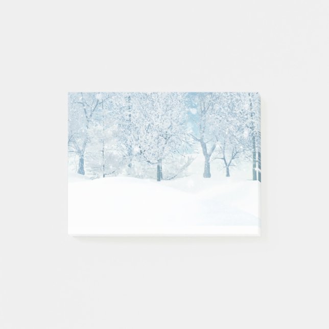Winter Snow Frost Snowflakes  Post-it Notes (Front)