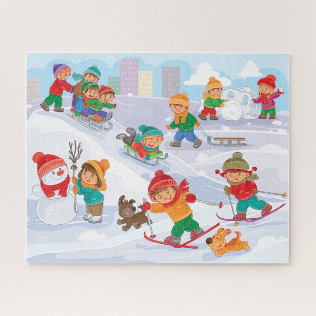 Winter Snow Fun Puzzle (Horizontal)