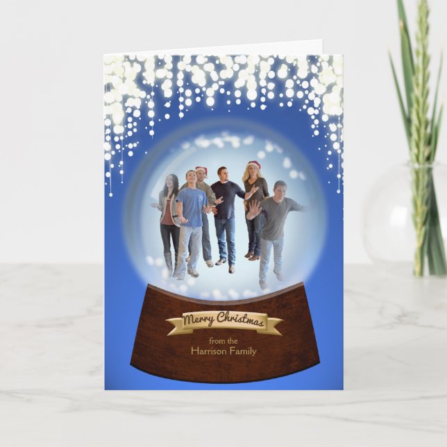 Winter Snow Glass Holiday Photo (Front)