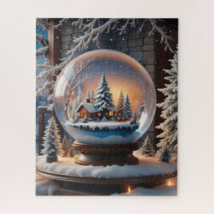 Winter Snow Globe Puzzle