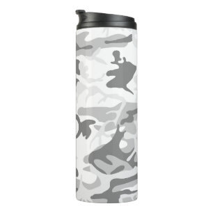 Winter Snow Grey Camouflage, Military, Army Thermal Tumbler