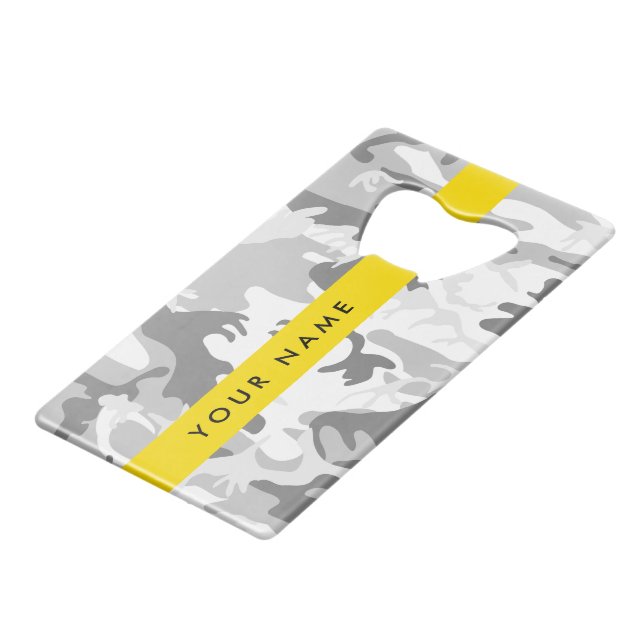 Winter Snow Grey Camouflage Your name Personalise (Front Angled)