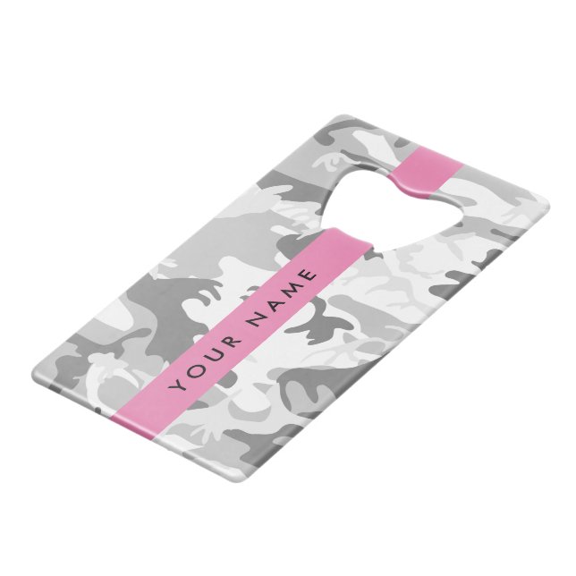 Winter Snow Grey Camouflage Your name Personalise (Front Angled)