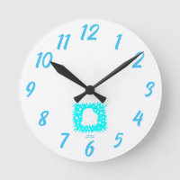 Winter Snow Heart Acrylic Wall Clock