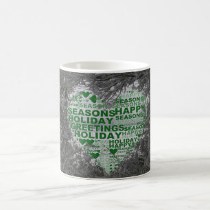 Winter Snow Heart Christmas Photo Coffee Tea Mug. Mug