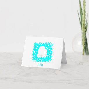 Winter Snow Heart Horizontal Greeting Card