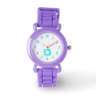Winter Snow Heart Kids Red Glitter Watch